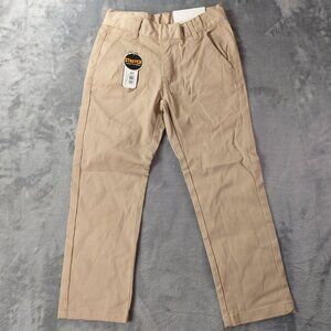 Authentic School Uniform Boys Dress Code Khaki Stretch Pants Size 7 Cotton Blend